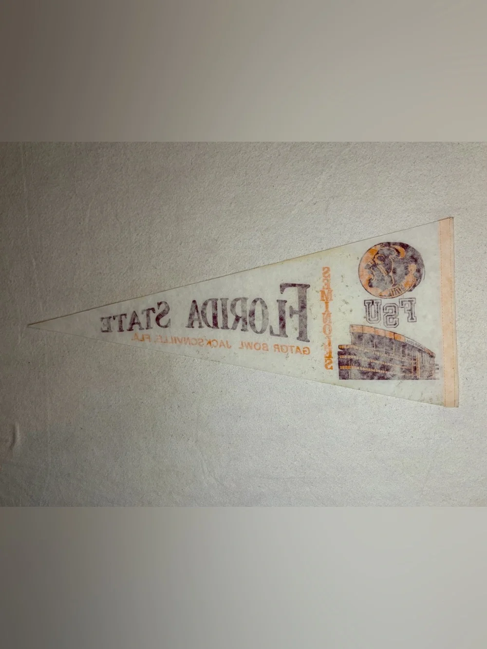 Florida State Seminoles FSU Gator Bowl Jacksonville Felt Pennant – Retro